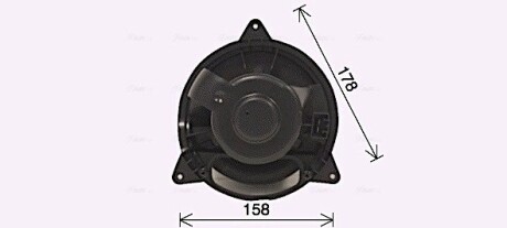 Вентилятор обігрівача салону Ford Mondeo (01-07), Focus (99-04) AVA AVA COOLING FD8653