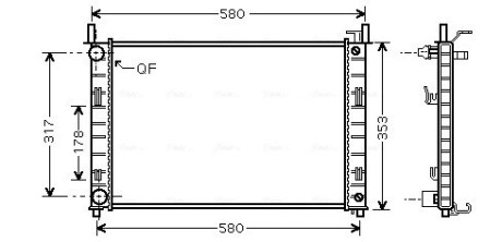 Радіатор охолодження (AVAl) AVA COOLING FDA2324 (фото 1)