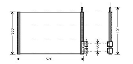 Радиатор кондиционера Ford Fiesta Fusion 1,25-1,6i 02-08 AVA COOLING FDA5328 (фото 1)