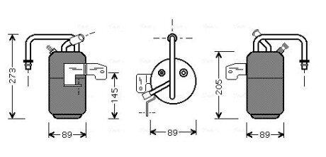 Осушитель кондиционера Ford Fiesta 1.25-1,6i 01>08 AVA AVA COOLING FDD331 (фото 1)