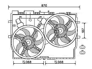 Вентилятор, охлаждение двигателя AVA COOLING FT7583