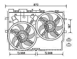 Вентилятор, охлаждение двигателя AVA COOLING FT7584 (фото 1)