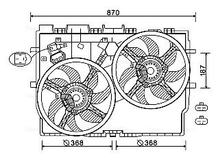 Вентилятор, охлаждение двигателя AVA COOLING FT7585