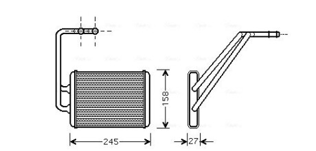 Радиатор отопителя Hyundai Elantra(00-), Coupe (01-) AVA AVA COOLING HY6121