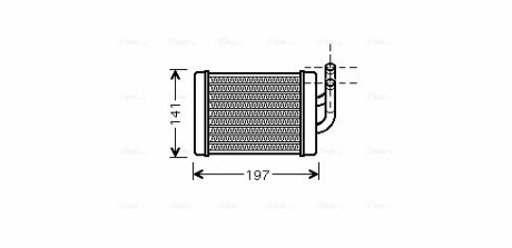 Радиатор отопителя Hyundai H-100, Porter 2.5D (94-) AVA AVA COOLING HY6158