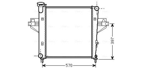 Радиатор, охлаждения дивгателя AVA COOLING JE2042