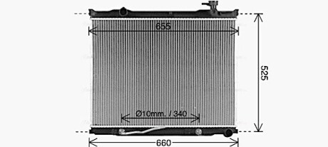 Радіатор охолодження двигуна AVA COOLING KA2337