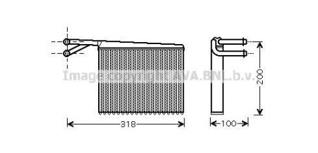 Радиатор отопителя салона MB Sprinter 2,2CDI 00>06 Valeo ver. AVA AVA COOLING MSA6372