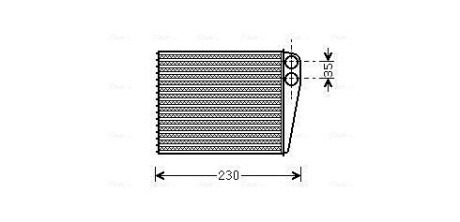 Радиатор отопителя салона MB A-class 169 B-class 245, Mini Clubman Cooper Counr AVA COOLING MSA6465