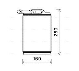 Радіатор обігрівача салону MB ML163 AVA AVA COOLING MSA6680