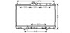 Радиатор охлаждения двигателя Mitsubishi Outlander (02-07) 2,4i AT AVA AVA COOLING MT2185 (фото 1)