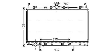 Радиатор охлаждения двигателя Mitsubishi Grandis 2,4i AT 04>10 AVA AVA COOLING MT2217