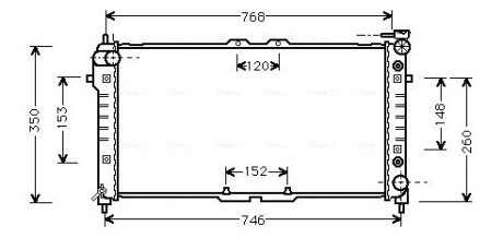 Радиатор охлаждения двигателя Mazda 626 (97-02) AT AVA AVA COOLING MZA2037 (фото 1)