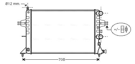 Радіатор охолодження двигуна ASTRAG 1.2/16V MT +AC 98- (Ava) AVA COOLING OLA2255