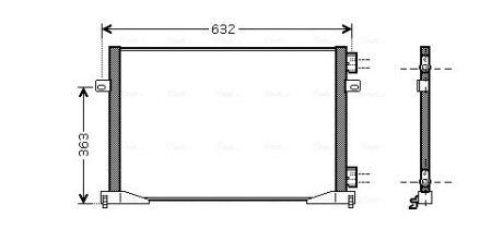 Радіатор кондиціонера Renault Traffic 1,9 DCI 01>07 AVA AVA COOLING RTA5339