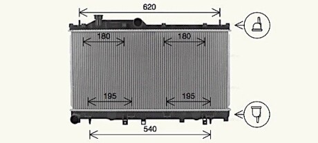 Радіатор, Система охолодження двигуна AVA COOLING SU2116