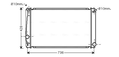 Радиатор охлаждения двигателя Toyota Rav4 2,0i 2,5i 08>12, 12> AT AC+/- AVA AVA COOLING TO2419