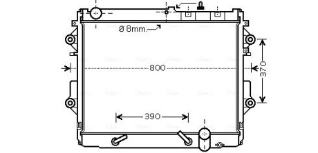 Радиатор охлаждения двигателя Toyota LC200 4.5TD 07> AT AC+/- AVA AVA COOLING TO2490 (фото 1)