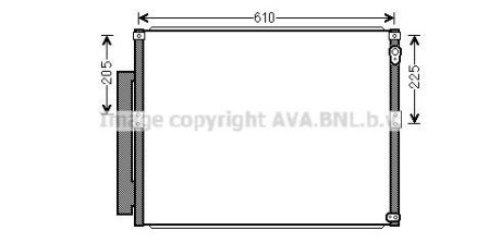 Радиатор кондиционера Toyota LC120 Prado 3,0d 4,0i 03>09 AVA COOLING TO5634D (фото 1)