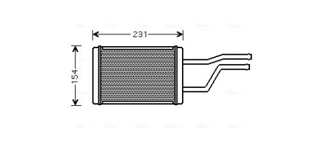 Радиатор отопителя салона Toyota Hiace IV 98>05, Hiace V 05>19 AVA AVA COOLING TO6326