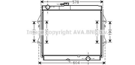 Радиатор, охлаждения дивгателя AVA COOLING TOA2642