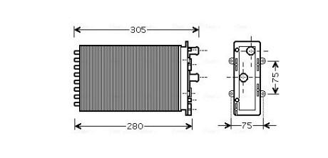 Радіатор обігрівача салону VW T4 (додатковий) AVA AVA COOLING VNA6239