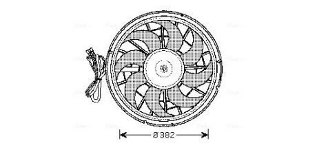 Вентилятор, охлаждение двигателя AVA COOLING VO7507