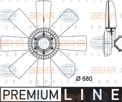 Сцепление, вентилятор радиатора BEHR 8MV 376 731-461