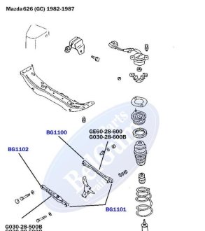 Сайлентблок поперечного важеля задньої підвіски внутрішній BELGUM BG1102