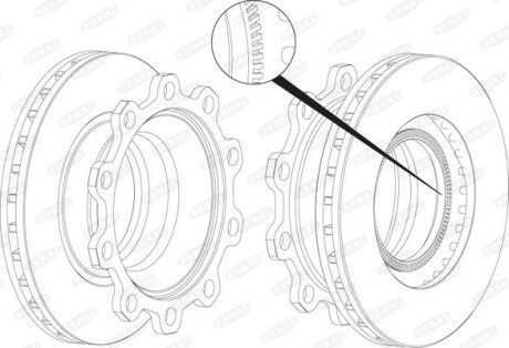 Гальмівний диск, GIGANT SMB, 430мм ABS, Knorr SB/SN7; Haldex DB20; Wabco Pan22 BERAL BCR199A