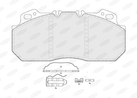 Комплект гальмівних колодок, дискове гальмо BERAL BCV29090TK (фото 1)