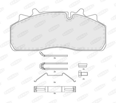 Комплект гальмівних колодок, дискове гальмо BERAL BCV29159TK