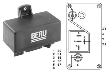 Блок управления, время накаливания BERU GR 065