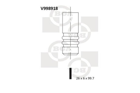 Клапан двигуна BGA V998918