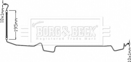 Гальмiвний шланг REAR LH BORG&BECK BBH8328