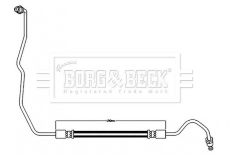 Гальмiвний шланг заднiй, лiвий BORG&BECK BBH8596