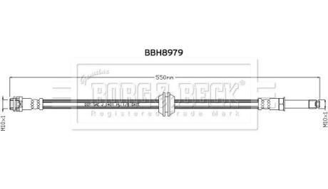 Гальмiвний шланг BORG&BECK BBH8979