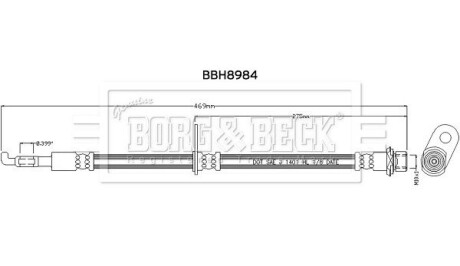 Гальмiвний шланг BORG&BECK BBH8984