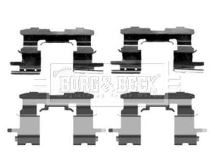 Ремкомплект гальмiвних колодок BORG&BECK BBK1216 (фото 1)