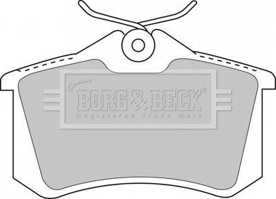 Гальмiвнi колодки дисковi BORG&BECK BBP1512