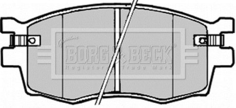 Гальмiвнi колодки дисковi BORG&BECK BBP1923 (фото 1)