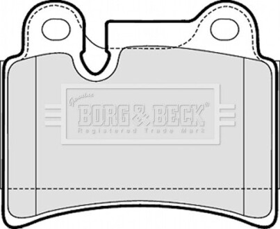 Гальмiвнi колодки дисковi BORG&BECK BBP2053 (фото 1)