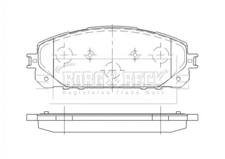 Гальмiвнi колодки дисковi BORG&BECK BBP2485 (фото 1)