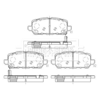 Гальмiвнi колодки дисковi BORG&BECK BBP2607