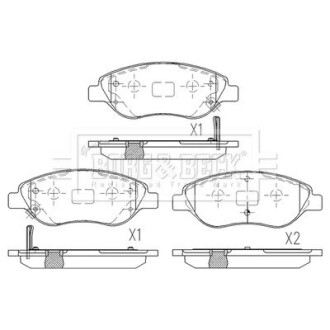 Гальмiвнi колодки дисковi BORG&BECK BBP2615