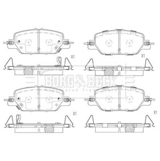 Гальмiвнi колодки дисковi BORG&BECK BBP2834