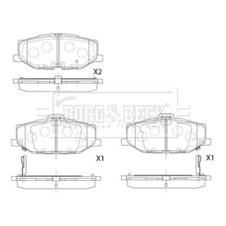 Гальмiвнi колодки дисковi BORG&BECK BBP2879