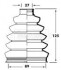 Пильник привiдного валу к-т d1=27mm d2=89mm h=125mm BORG&BECK BCB2358 (фото 1)