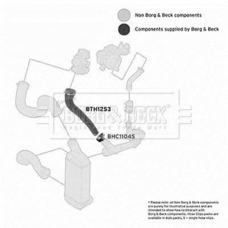 Патрубок BORG&BECK BTH1253 (фото 1)