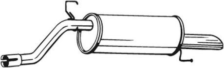 Глушитель, алюм. cталь, задн. часть OPEL CORSA III 1.2i -16V (01/10-) HTB (185-313) BOSAL 185313 (фото 1)